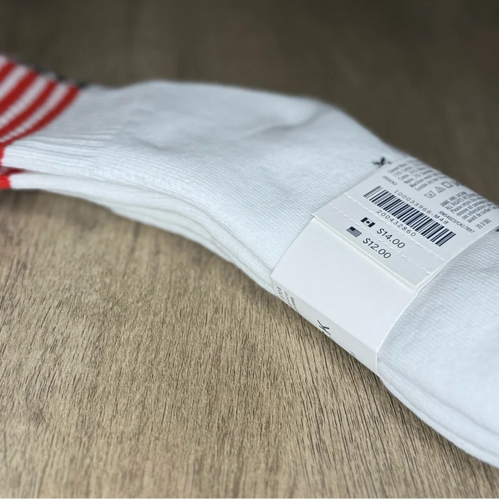 White and Striped Socks by Janie and Jack